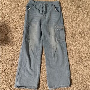 ROMWE Blue Flare & Wide Leg Jeans